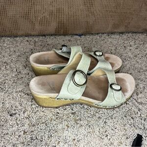 DANSKO Cream Sandals with Buckle Detail SIZE 39